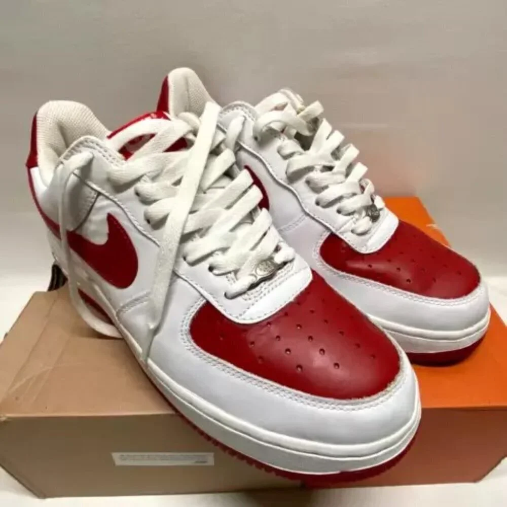 Nike Air Force 1 Men's 10 White Red Low '82 Limited 306353-161 Rare 2003 Y2K Vtg